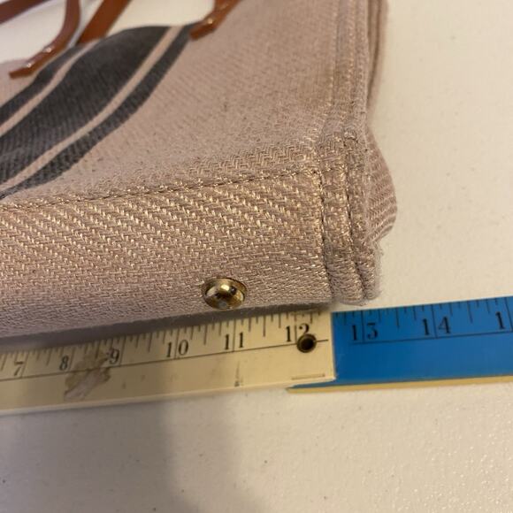 Y2K Custom Canvas ToteBag Crossbody Weekend Handbag Linen FauxLeather Multicolor - Picture 3 of 8